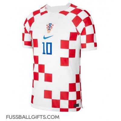 Kroatien Luka Modric #10 Fußballbekleidung Heimtrikot WM 2022 Kurzarm